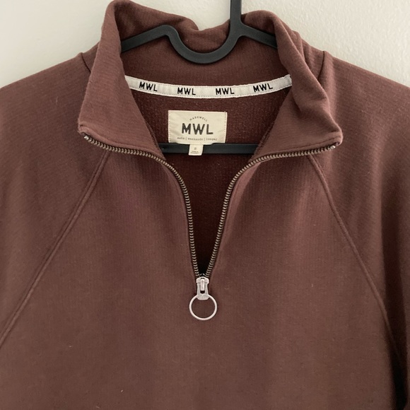 [Madewell] MWL Ribbed Half-Zip Raglan Sweatshirt Small - Picture 6 of 10